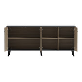 Bufet cu spațiu de depozitare Tuscany, Modern, Lemn, SONOMA -ANTHRACITE, 180x40x79 cm, imagine suplimentara