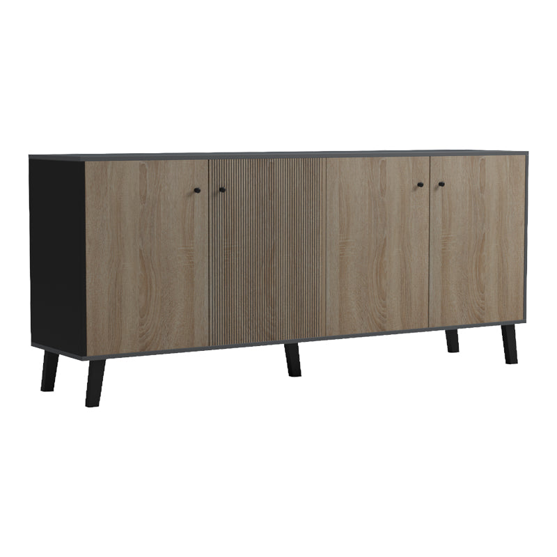 Bufet cu spațiu de depozitare Tuscany, Modern, Lemn, SONOMA -ANTHRACITE, 180x40x79 cm