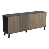 Bufet cu spațiu de depozitare Tuscany, Modern, Lemn, SONOMA -ANTHRACITE, 180x40x79 cm