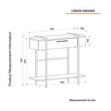 Bufet Lisbon - Marble, Marmură, 90x82x30 cm