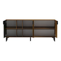 Bufet modern cu aspect marmură Riba, stil elegant, materiale, nuc-negru, 180x40x78 cm, imagine suplimentara