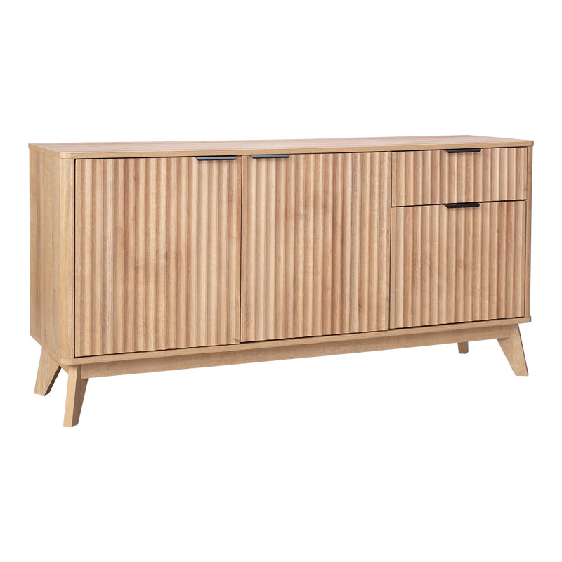 Bufet modern cu spatiu de depozitare Hamea, Natur, 150x39x73 cm, imagine suplimentara