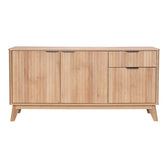 Bufet modern cu spatiu de depozitare Hamea, Natur, 150x39x73 cm, detaliu produs