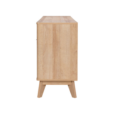 Bufet modern cu spatiu de depozitare Hamea, Natur, 150x39x73 cm, foto produs 6