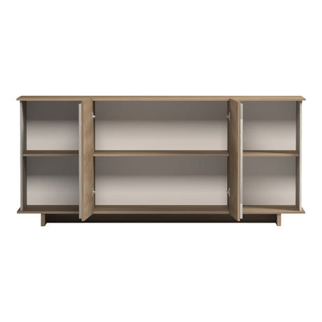 Bufet sonoma Zafore cu aspect de marmură, gri-bej, 180x45x80 cm
