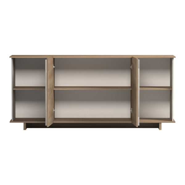 Bufet sonoma Zafore cu aspect de marmură, gri-bej, 180x45x80 cm