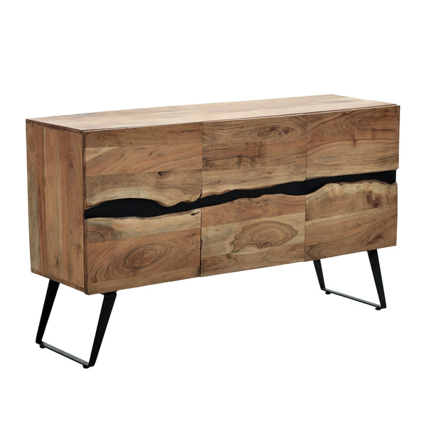 Cabinet Imena, lemn de acacia, Natur, 148x43x86 cm
