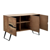 Cabinet Imena, lemn de acacia, Natur, 148x43x86 cm, detaliu produs