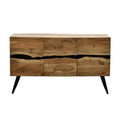 Cabinet Imena, lemn de acacia, Natur, 148x43x86 cm, perspectiva suplimentara