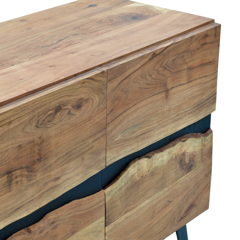 Cabinet Imena, lemn de acacia, Natur, 148x43x86 cm