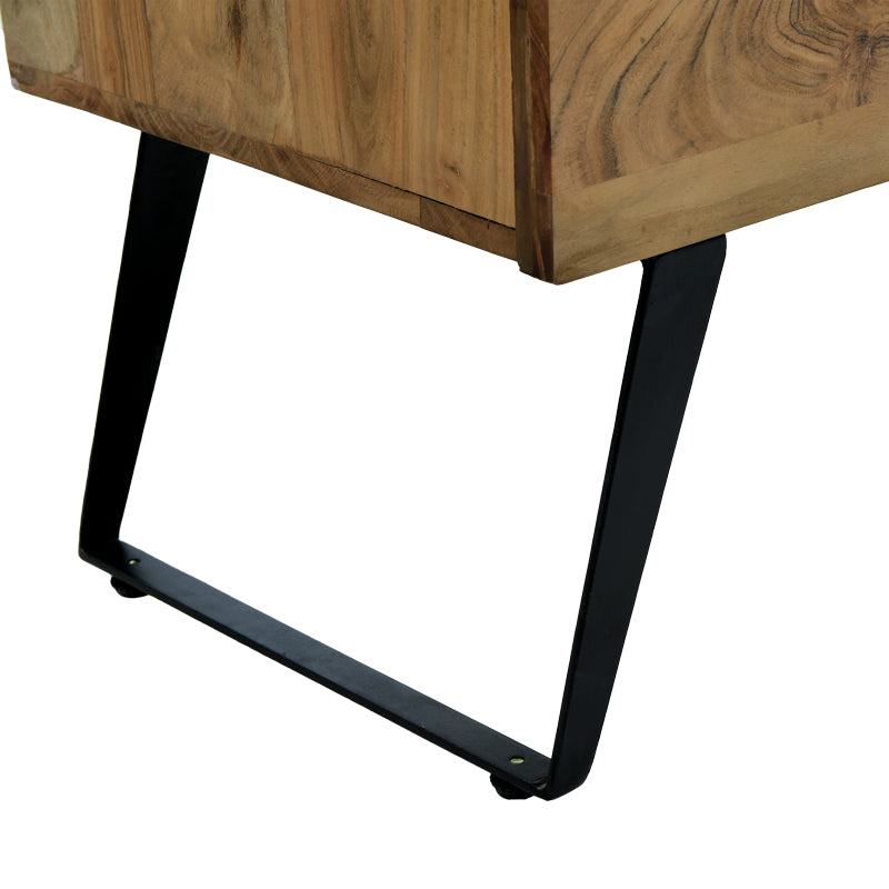 Cabinet Imena, lemn de acacia, Natur, 148x43x86 cm