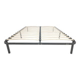 Cadru de pat metalic cu functie de sustinere Amaso, metal, Negru, 160x200x28 cm