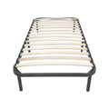 Cadru pat metalic cu design Amaso, Negru, metal, 90x190x28 cm, detaliu produs
