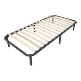 Cadru pat metalic cu design Amaso, Negru, metal, 90x190x28 cm, perspectiva suplimentara