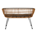 Canapea 2 locuri cu Naoki, Negru/Bej, Metal/Textil, 120x55x79 cm, foto produs 7