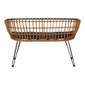 Canapea 2 locuri cu Naoki, Negru/Bej, Metal/Textil, 120x55x79 cm, foto produs 7