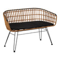 Canapea 2 locuri cu Naoki, Negru/Bej, Metal/Textil, 120x55x79 cm, foto produs 8
