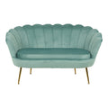 Canapea 2 locuri Daimon, Catifea Verde Fistic, 134x70x77 cm, detaliu produs