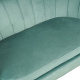 Canapea 2 locuri Daimon, Catifea Verde Fistic, 134x70x77 cm