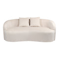 Canapea 2 locuri Raini cu perne catifea, crem, 178x82x68 cm, imagine suplimentara