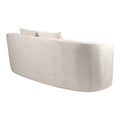 Canapea 2 locuri Raini cu perne catifea, crem, 178x82x68 cm, detaliu produs