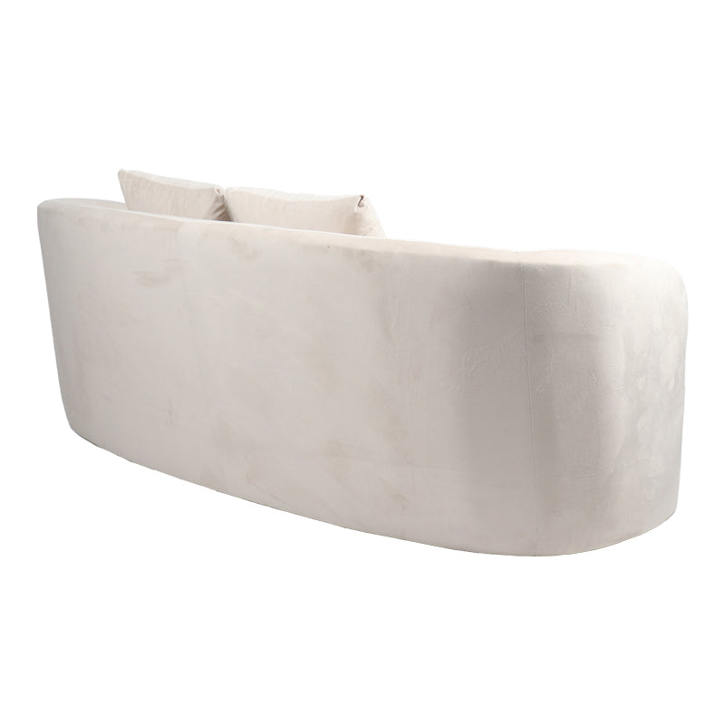 Canapea 2 locuri Raini cu perne catifea, crem, 178x82x68 cm, detaliu produs