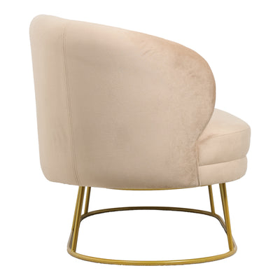 Canapea 2 locuri Rony catifea bej, aurii, 135x75x85 cm, imagine suplimentara