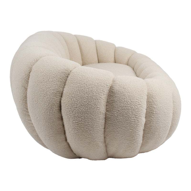 Canapea 2 locuri Yannick, Boucle, Bej, 148x92x62 cm