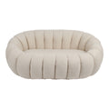 Canapea 2 locuri Yannick, Boucle, Bej, 148x92x62 cm, perspectiva suplimentara