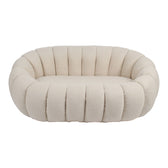 Canapea 2 locuri Yannick, Boucle, Bej, 148x92x62 cm, perspectiva suplimentara