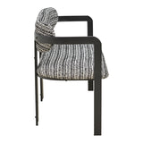 Canapea 2-seater Berdona, picioare negre, Negru, 120x47x78 cm