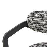 Canapea 2-seater Berdona, picioare negre, Negru, 120x47x78 cm