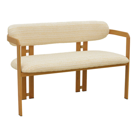 Canapea 2-seater Berdona, Stofa, Negru, 120x47x78 cm