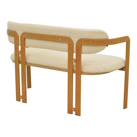Canapea 2-seater Berdona, Stofa, Negru, 120x47x78 cm
