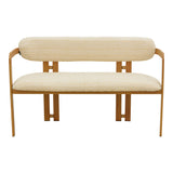 Canapea 2-seater Berdona, Stofa, Negru, 120x47x78 cm