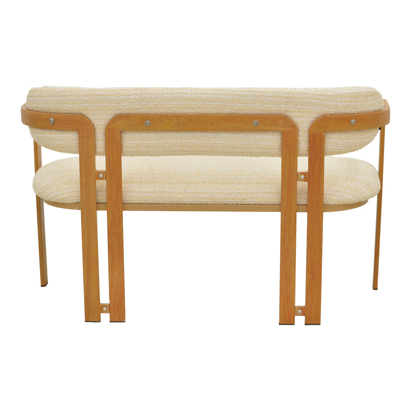 Canapea 2-seater Berdona, Stofa, Negru, 120x47x78 cm