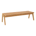 Canapea-bancă polimorfă Jey, Lemn Teak, Natur, 150x57x80 cm, detaliu produs