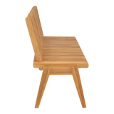 Canapea-bancă polimorfă Jey, Lemn Teak, Natur, 150x57x80 cm