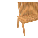 Canapea-bancă polimorfă Jey, Lemn Teak, Natur, 150x57x80 cm