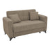 Canapea cu 2 locuri cu spatiu de depozitare Modesto Maro deschis 155x85x80 cm