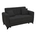 Canapea cu 2 locuri cu spatiu de depozitare Modesto Negru 155x85x80 cm