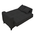 Canapea cu 2 locuri cu spatiu de depozitare Modesto, Negru, 155x85x80 cm, imagine suplimentara