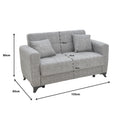 Canapea cu 2 locuri cu spatiu de depozitare Modesto, Negru, 155x85x80 cm, perspectiva suplimentara