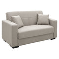 Canapea cu 2 locuri cu spatiu de depozitare Vox 2 Gri deschis 154x82x83 cm