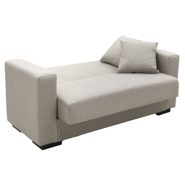 Canapea cu 2 locuri cu spatiu de depozitare Vox 2, Gri deschis, 154x82x83 cm