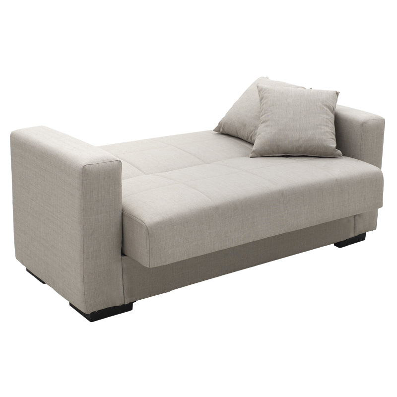 Canapea cu 2 locuri cu spatiu de depozitare Vox 2, Gri deschis, 154x82x83 cm, imagine suplimentara