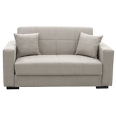 Canapea cu 2 locuri cu spatiu de depozitare Vox 2, Gri deschis, 154x82x83 cm, detaliu produs