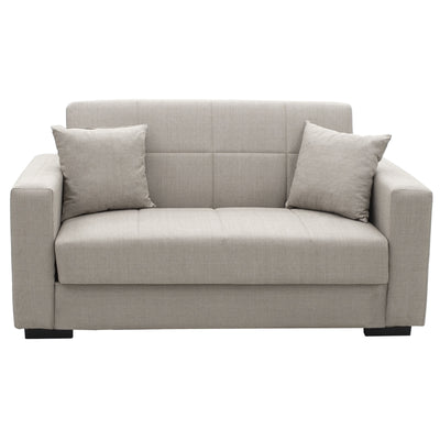 Canapea cu 2 locuri cu spatiu de depozitare Vox 2, Gri deschis, 154x82x83 cm, detaliu produs