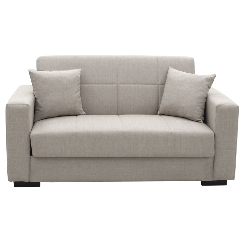 Canapea cu 2 locuri cu spatiu de depozitare Vox 2, Gri deschis, 154x82x83 cm, detaliu produs