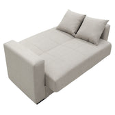Canapea cu 2 locuri cu spatiu de depozitare Vox 2, Gri deschis, 154x82x83 cm, perspectiva suplimentara